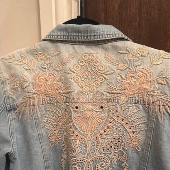 Johnny Was Blue Lace Jean Jacket - Picture 7 of 12